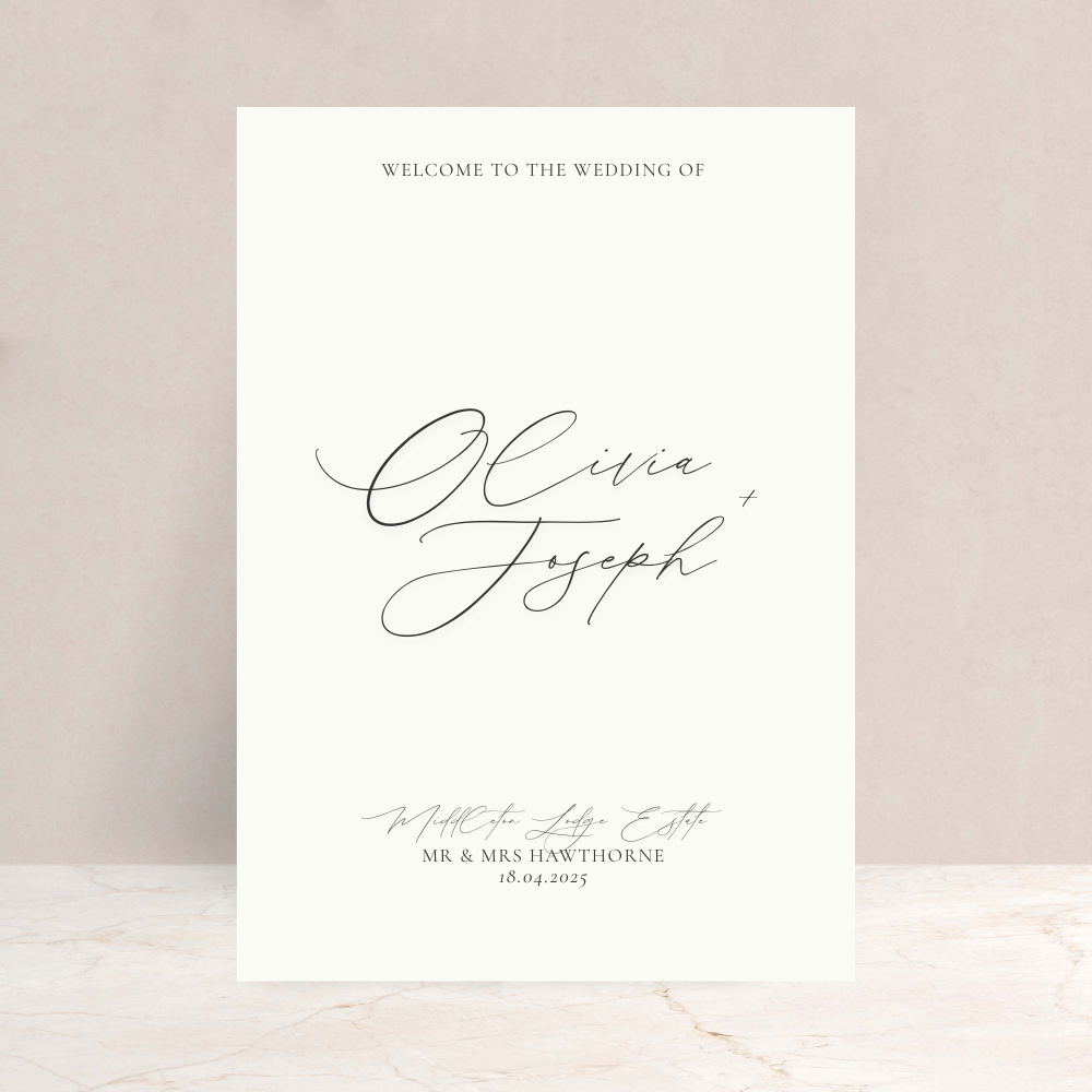 Olivia Wedding Welcome Sign