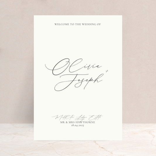 Olivia Wedding Welcome Sign