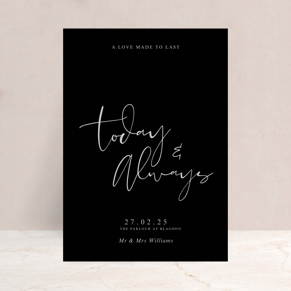Ebony Wedding Sign