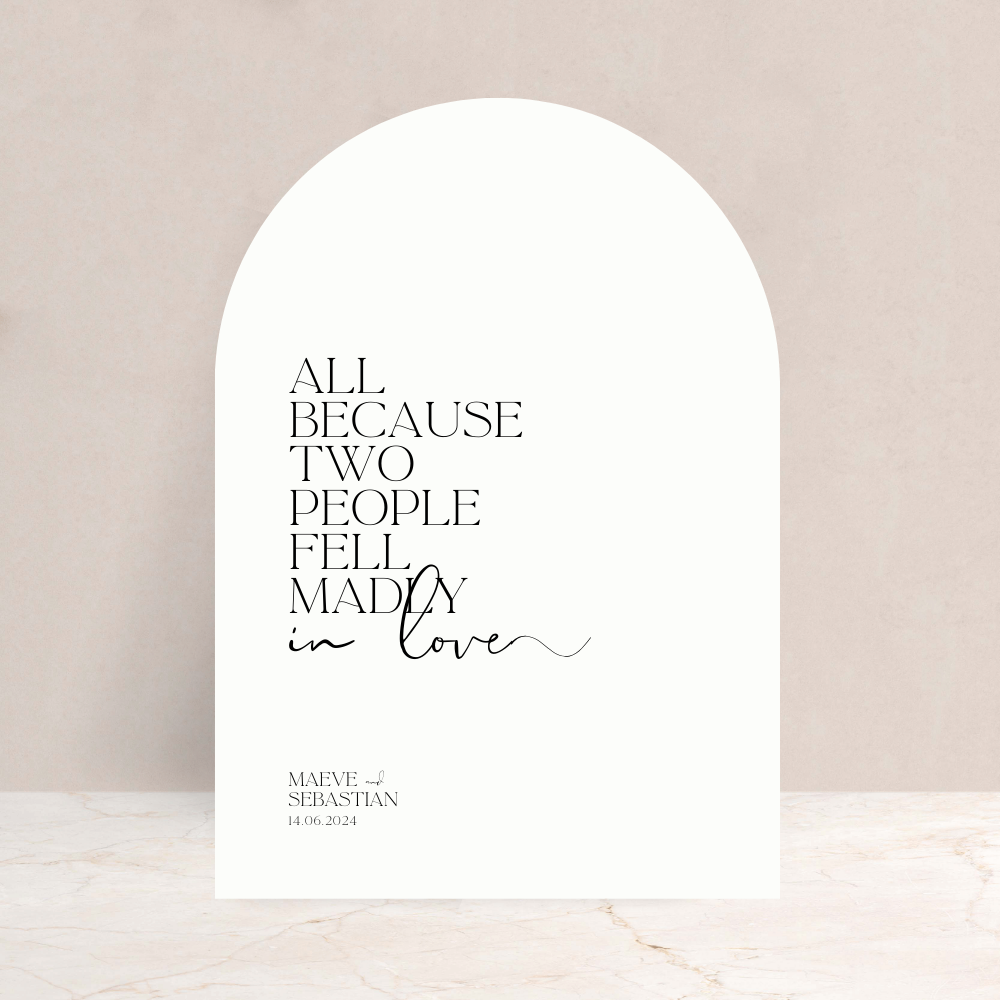 Maeve Wedding Sign - The Ivy Collection | Luxury Wedding Stationery