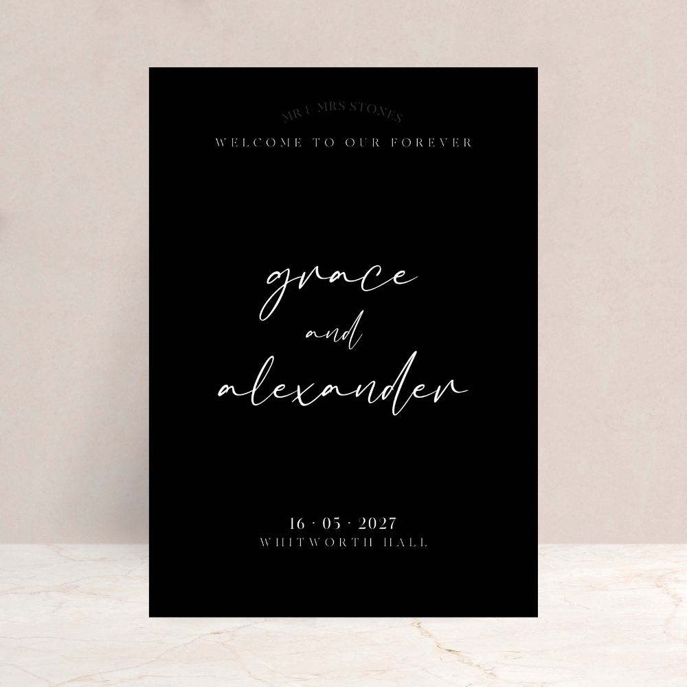 Grace Wedding Welcome Sign
