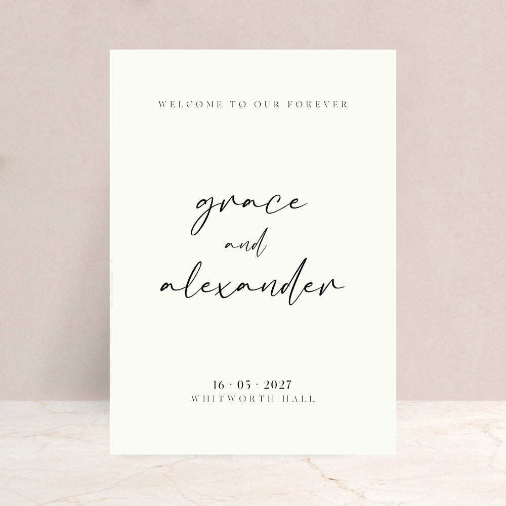 Grace Wedding Welcome Sign