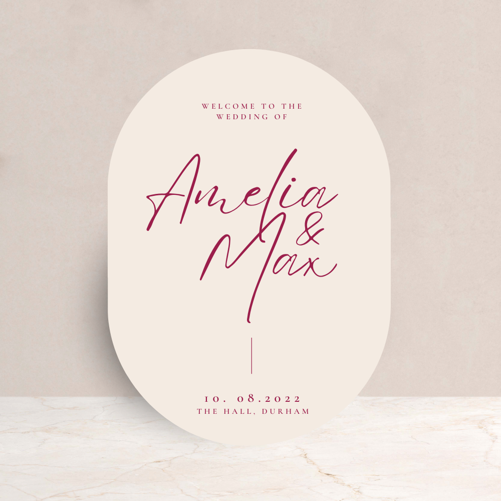 Amelia Wedding Sign - The Ivy Collection | Luxury Wedding Stationery