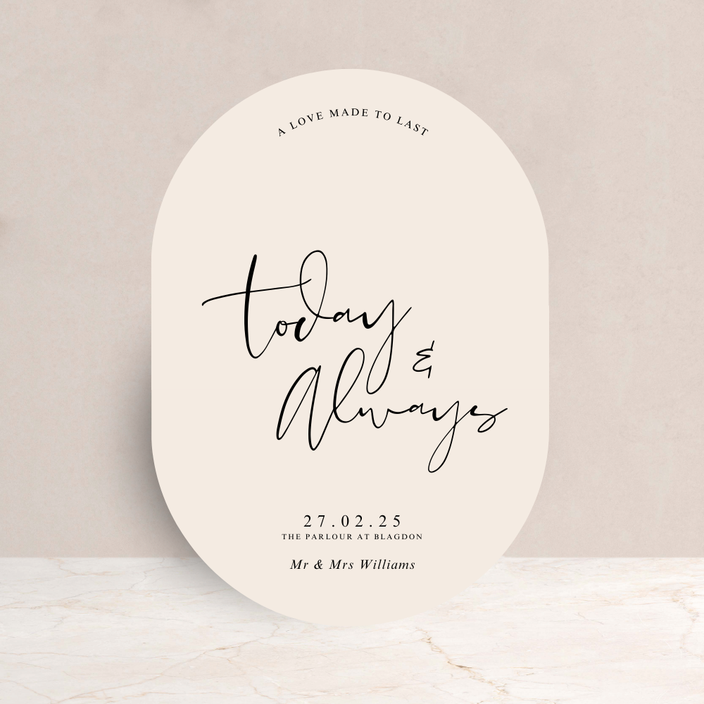 Ebony Wedding Sign