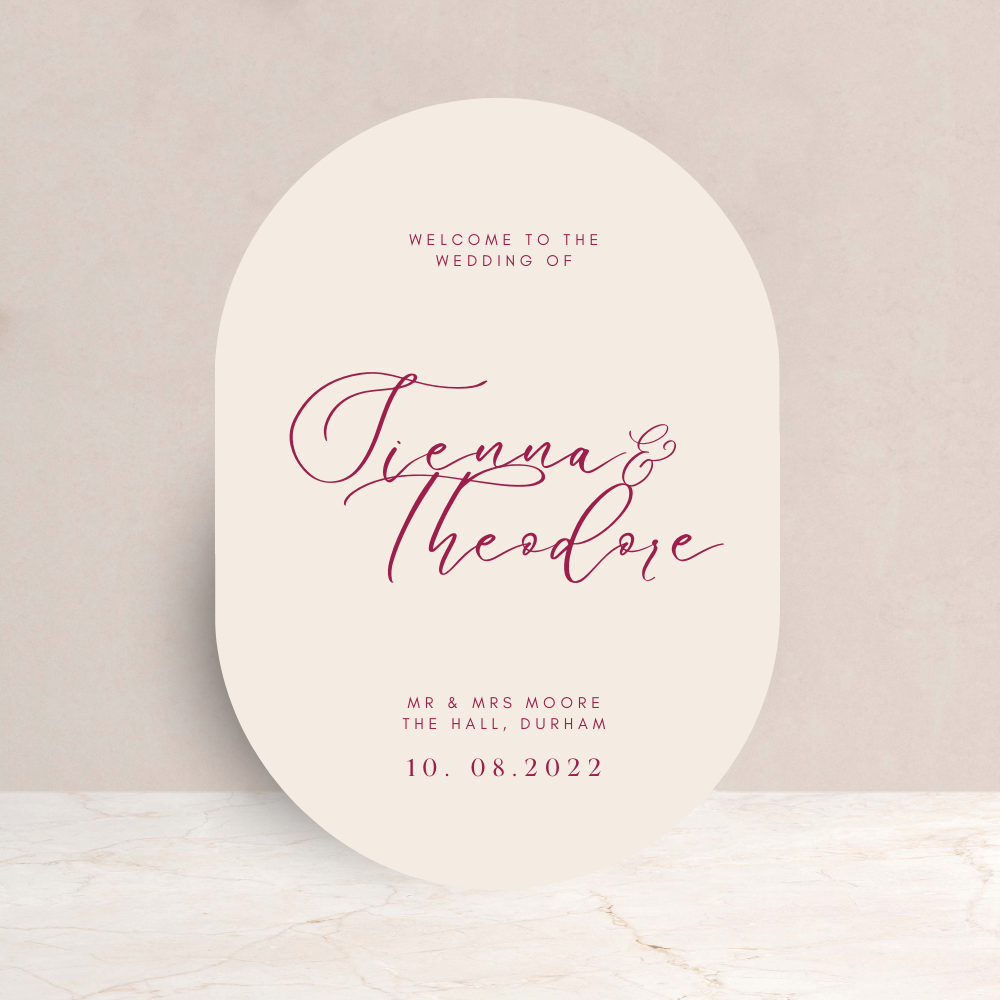 Sienna Wedding Welcome Sign