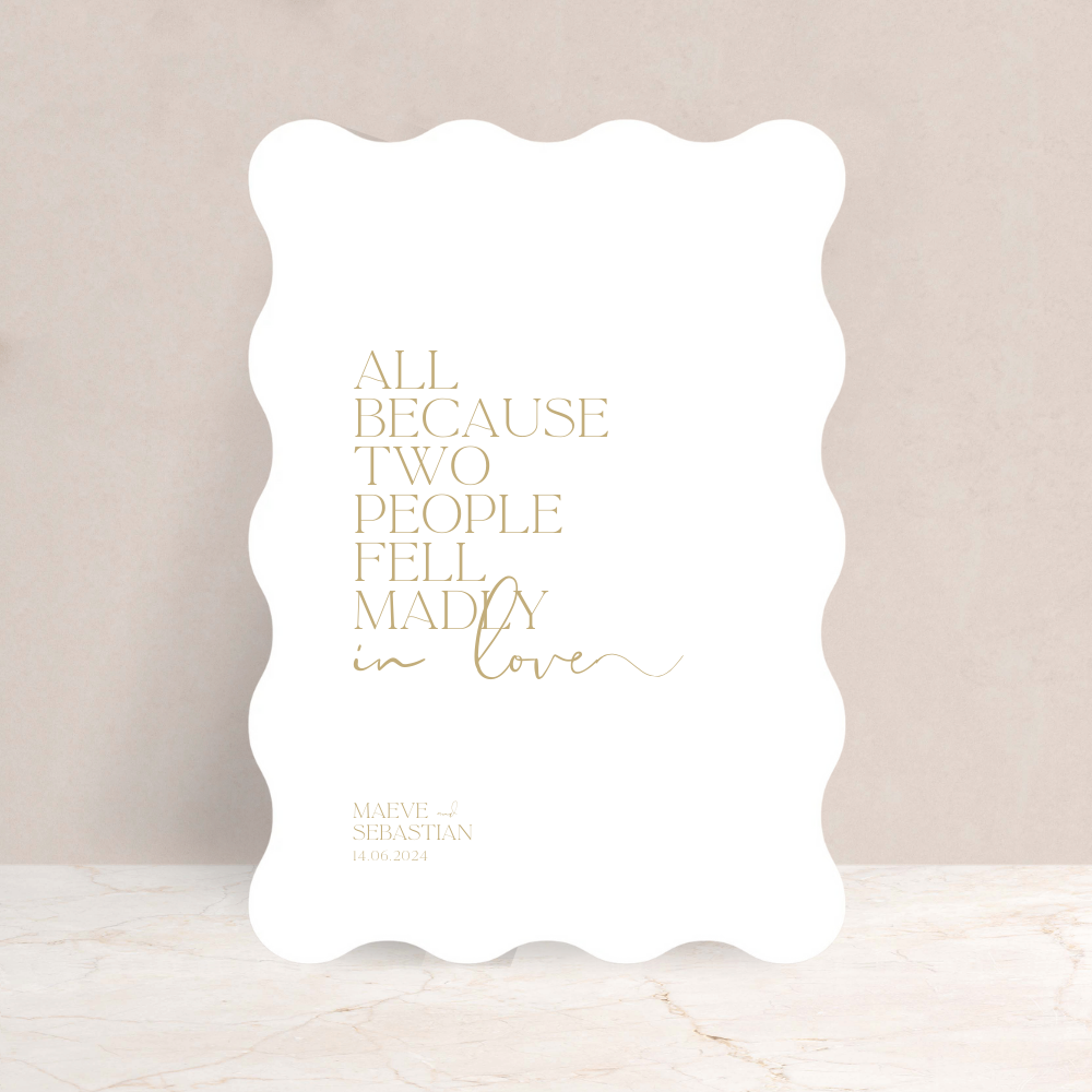 Maeve Wedding Sign - The Ivy Collection | Luxury Wedding Stationery