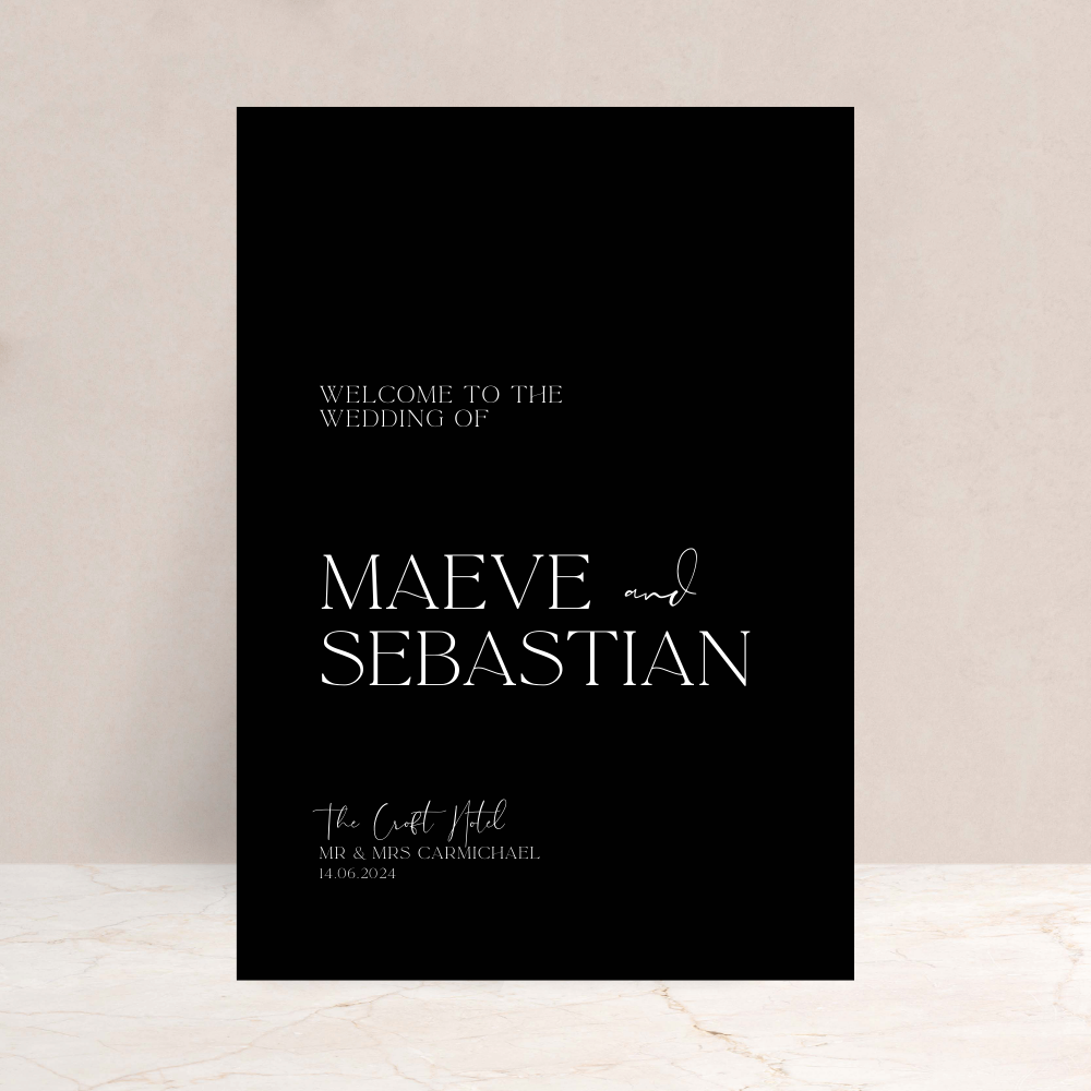 MAEVE Wedding Welcome Sign - The Ivy Collection | Luxury Wedding Stationery