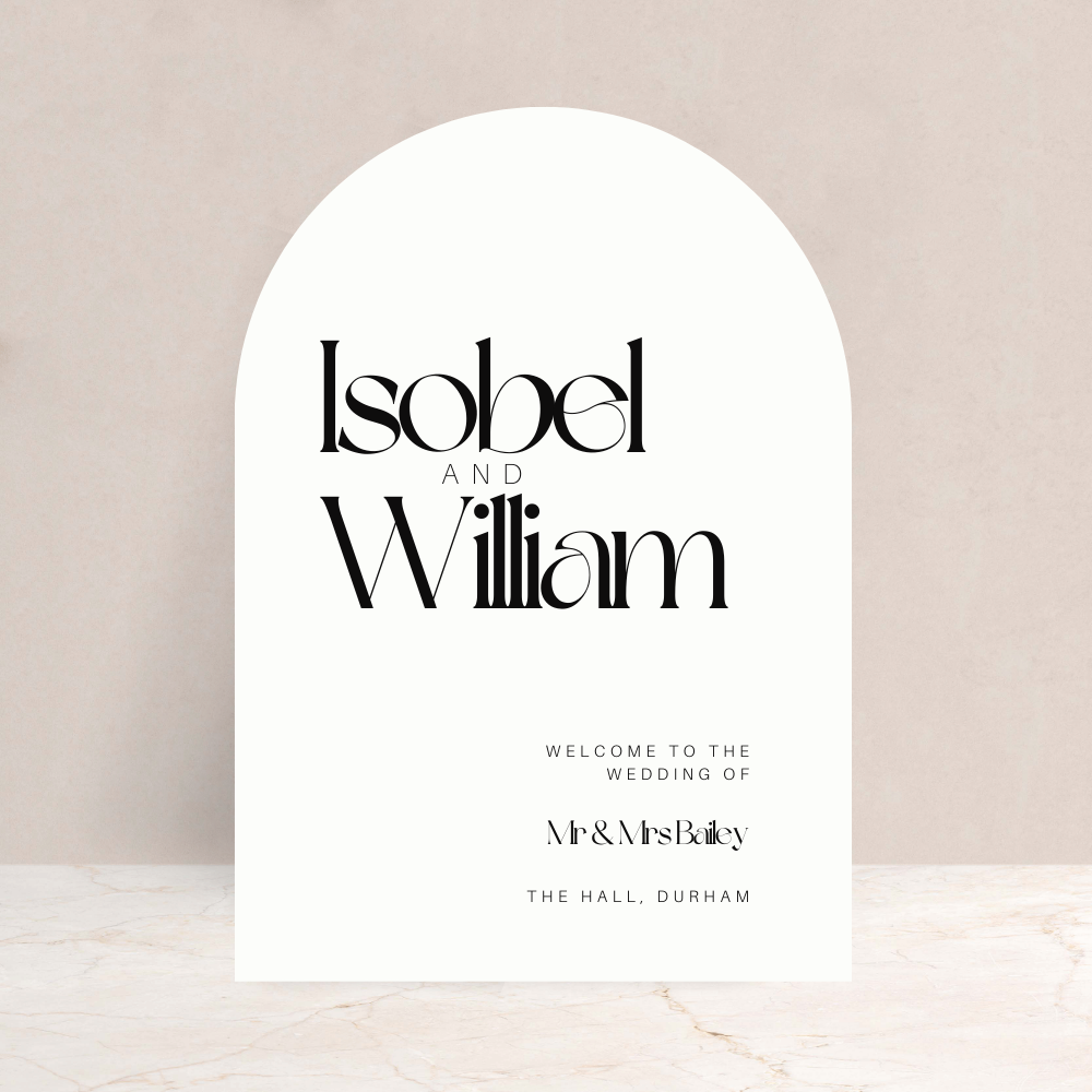 Isobel Wedding Welcome Sign