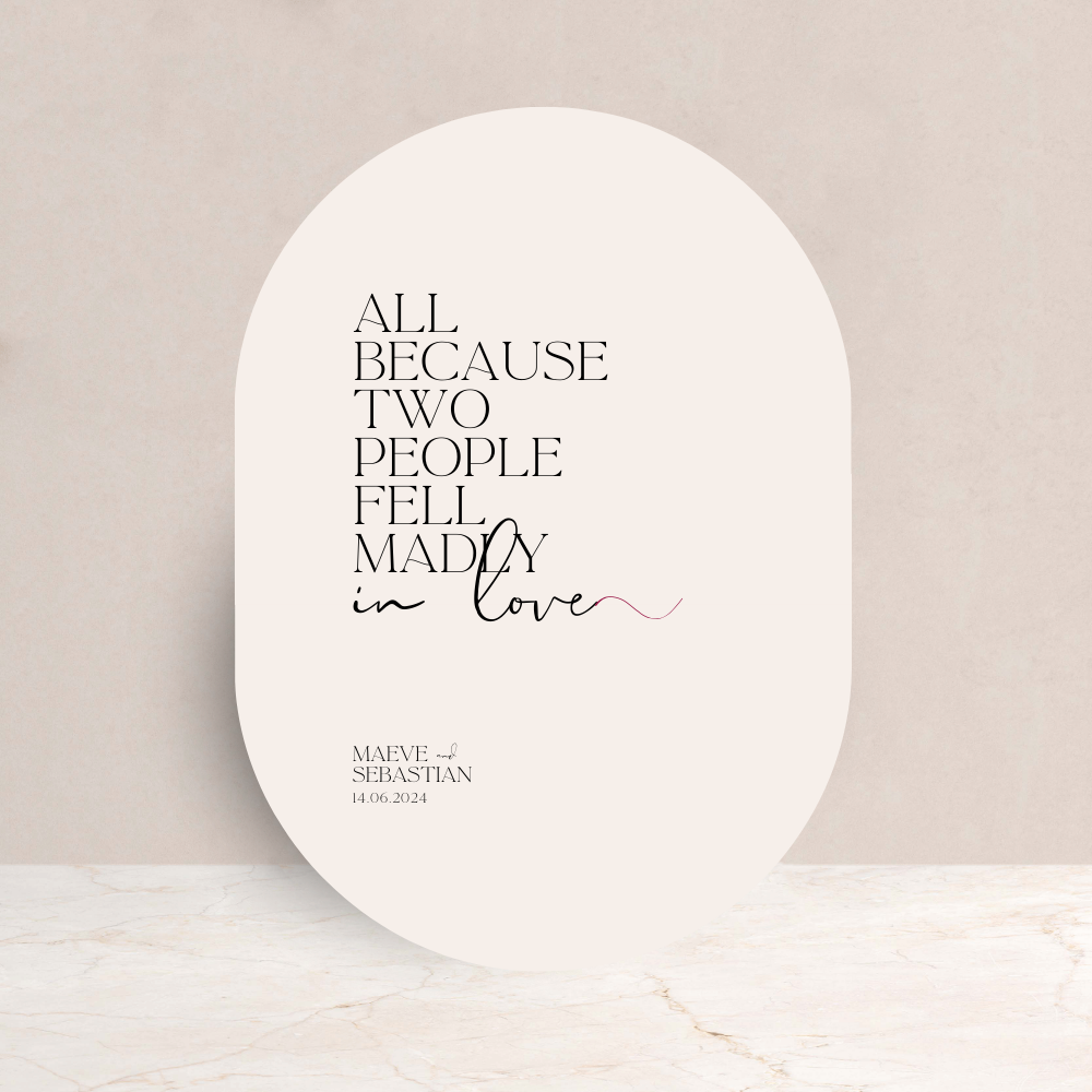 Maeve Wedding Sign - The Ivy Collection | Luxury Wedding Stationery