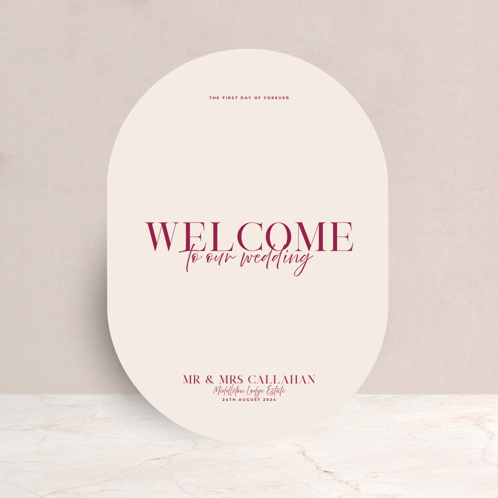 Rhi Wedding Welcome Sign - The Ivy Collection | Luxury Wedding Stationery