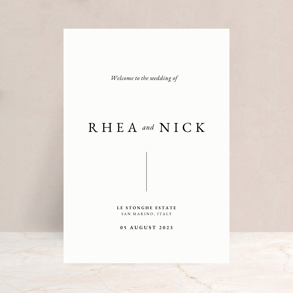 Rhea Wedding Welcome Sign
