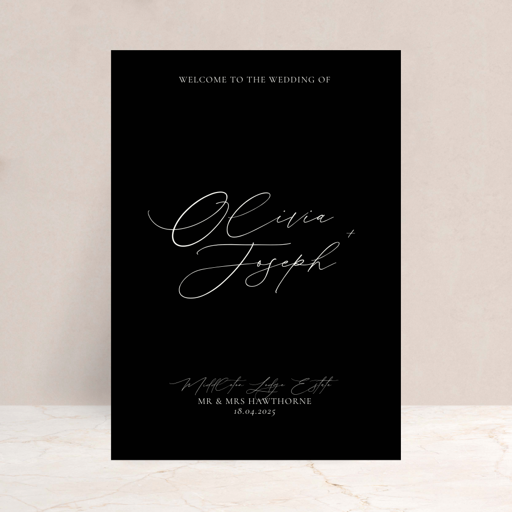 Olivia Wedding Welcome Sign