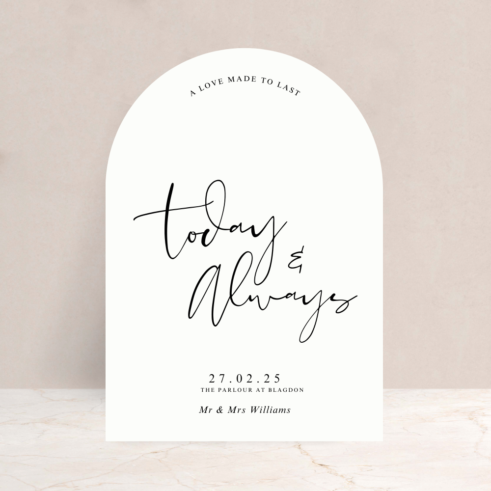 Ebony Wedding Sign