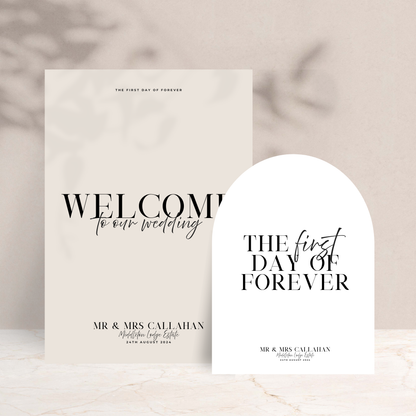 Rhi Wedding Welcome Sign Set of 2 - The Ivy Collection | Luxury Wedding Stationery
