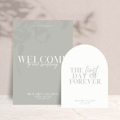 Rhi Wedding Welcome Sign Set of 2 - The Ivy Collection | Luxury Wedding Stationery