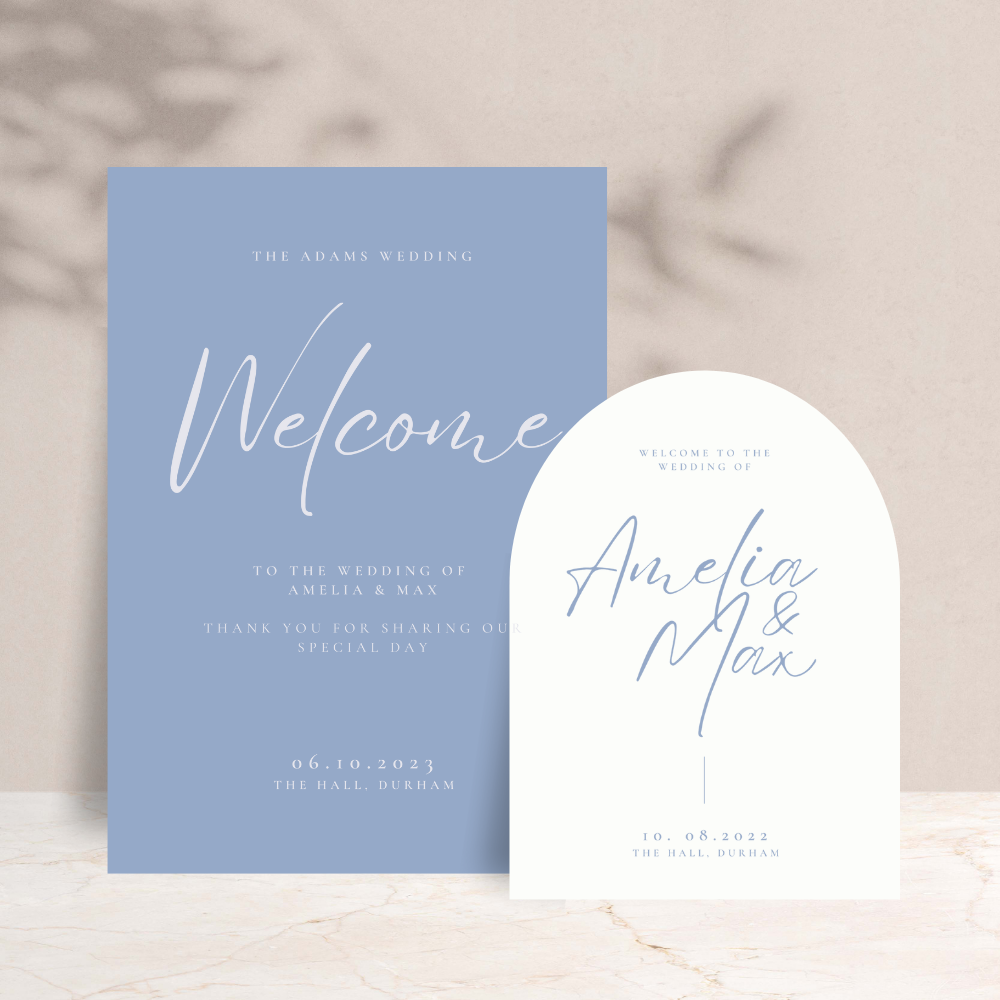 Amelia Wedding Welcome Sign Set of 2 - The Ivy Collection | Luxury Wedding Stationery