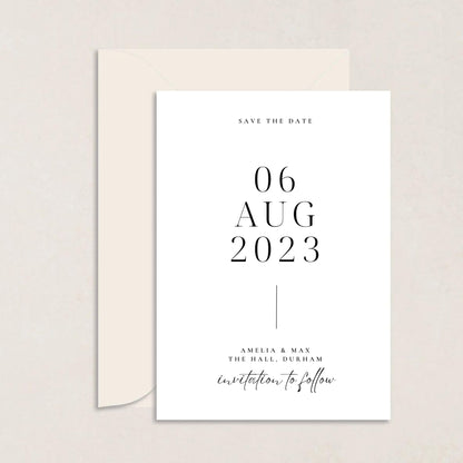 AMELIA Wedding Save the Date - Wedding Invitations available at The Ivy Collection | Luxury Wedding Stationery