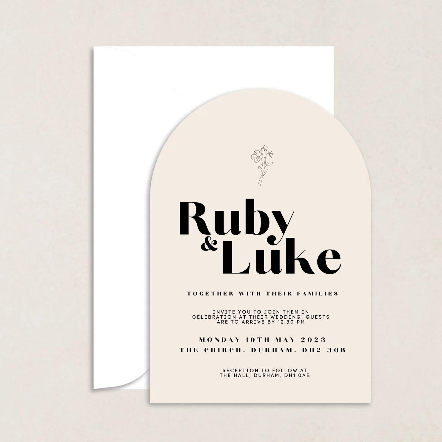 RUBY Wedding Invitations - Wedding Invitations available at The Ivy Collection | Luxury Wedding Stationery