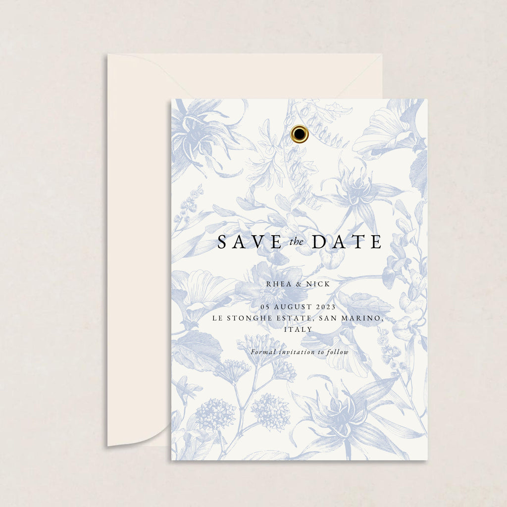 Rhea Layered Wedding Save the Date - The Ivy Collection | Luxury Wedding Stationery