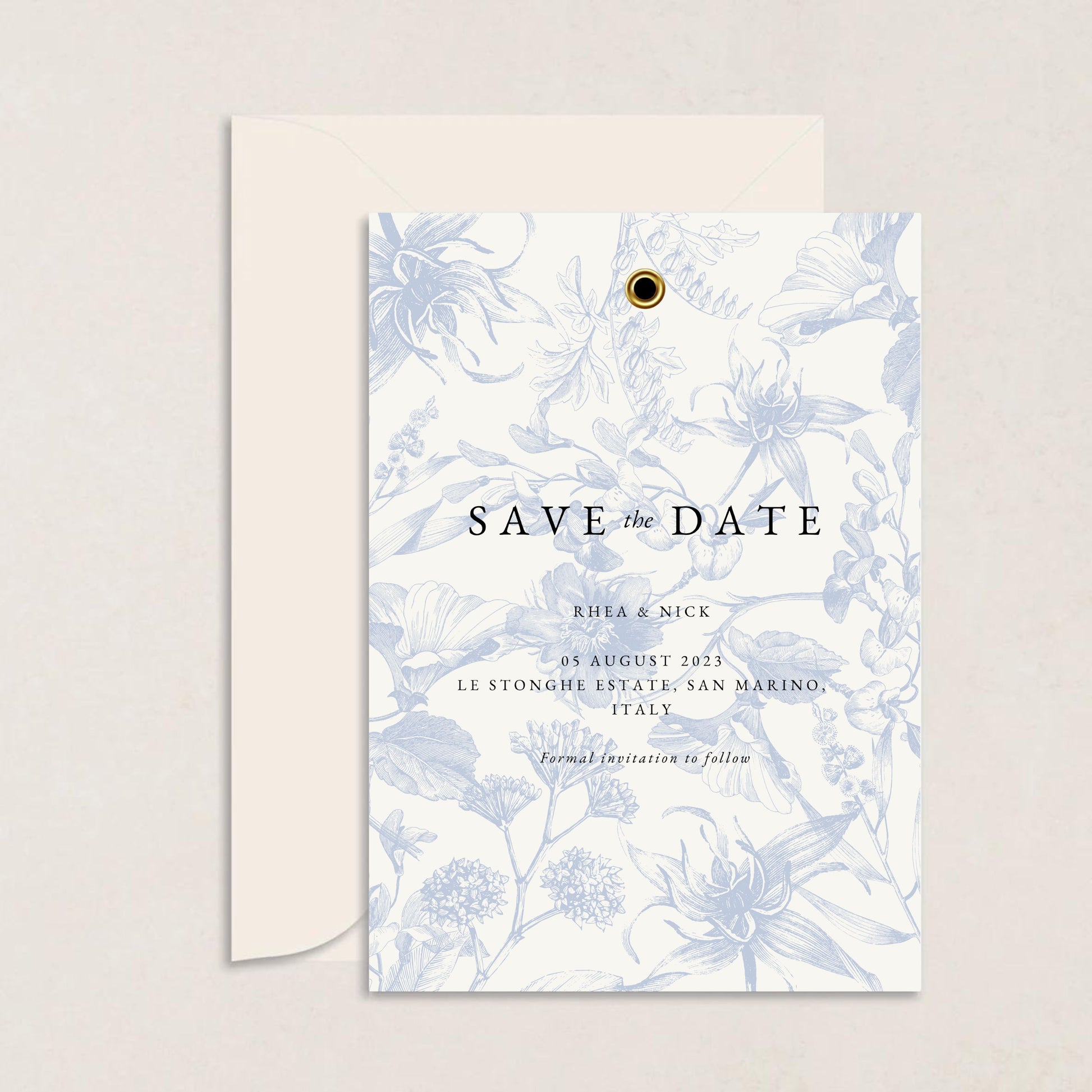 RHEA Layered Wedding Save the Date - Wedding Invitations available at The Ivy Collection | Luxury Wedding Stationery