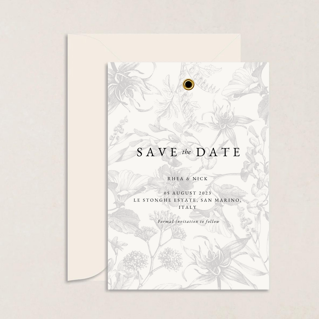 Rhea Layered Wedding Save the Date - The Ivy Collection | Luxury Wedding Stationery