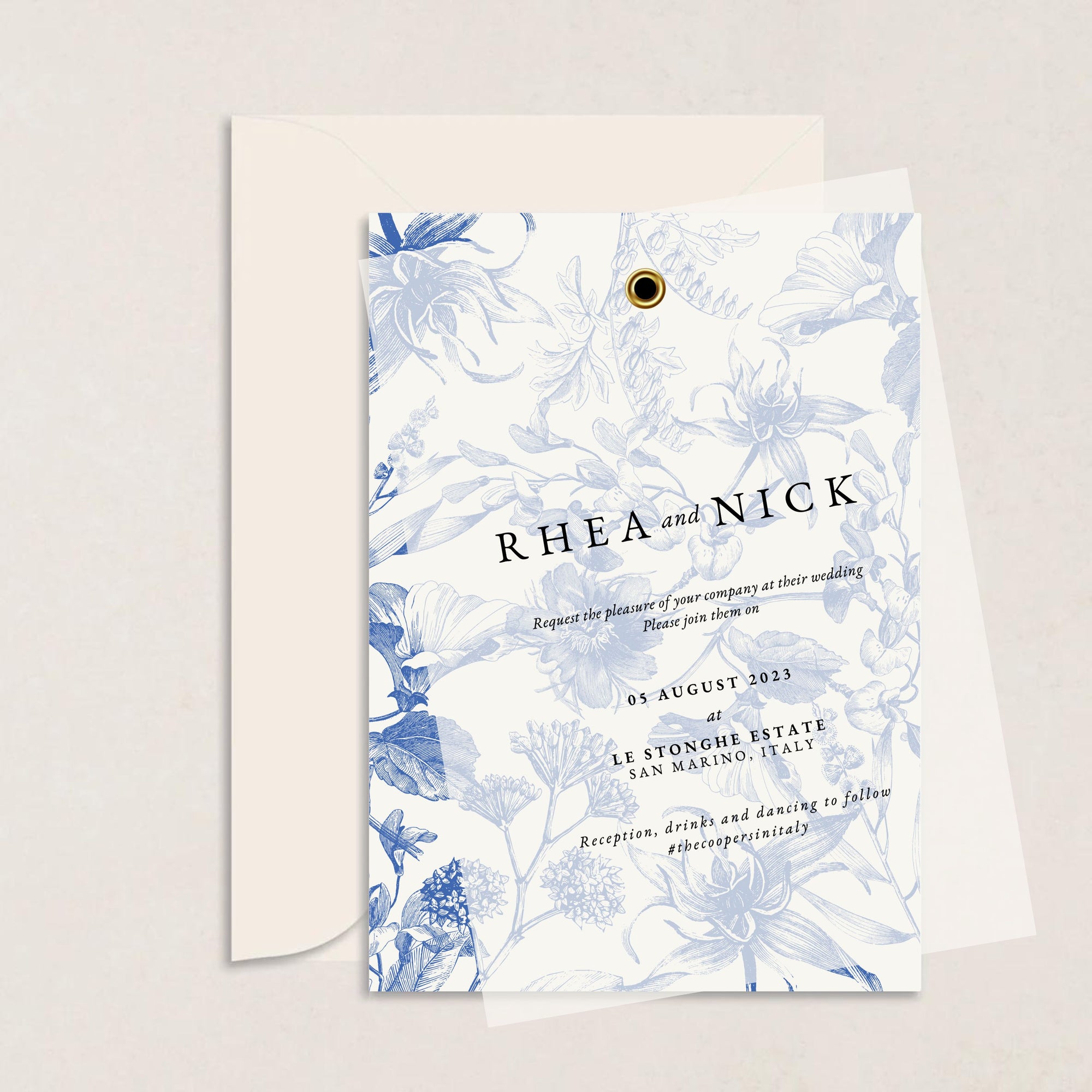 Rhea Layered Wedding Invitations - The Ivy Collection | Luxury Wedding Stationery