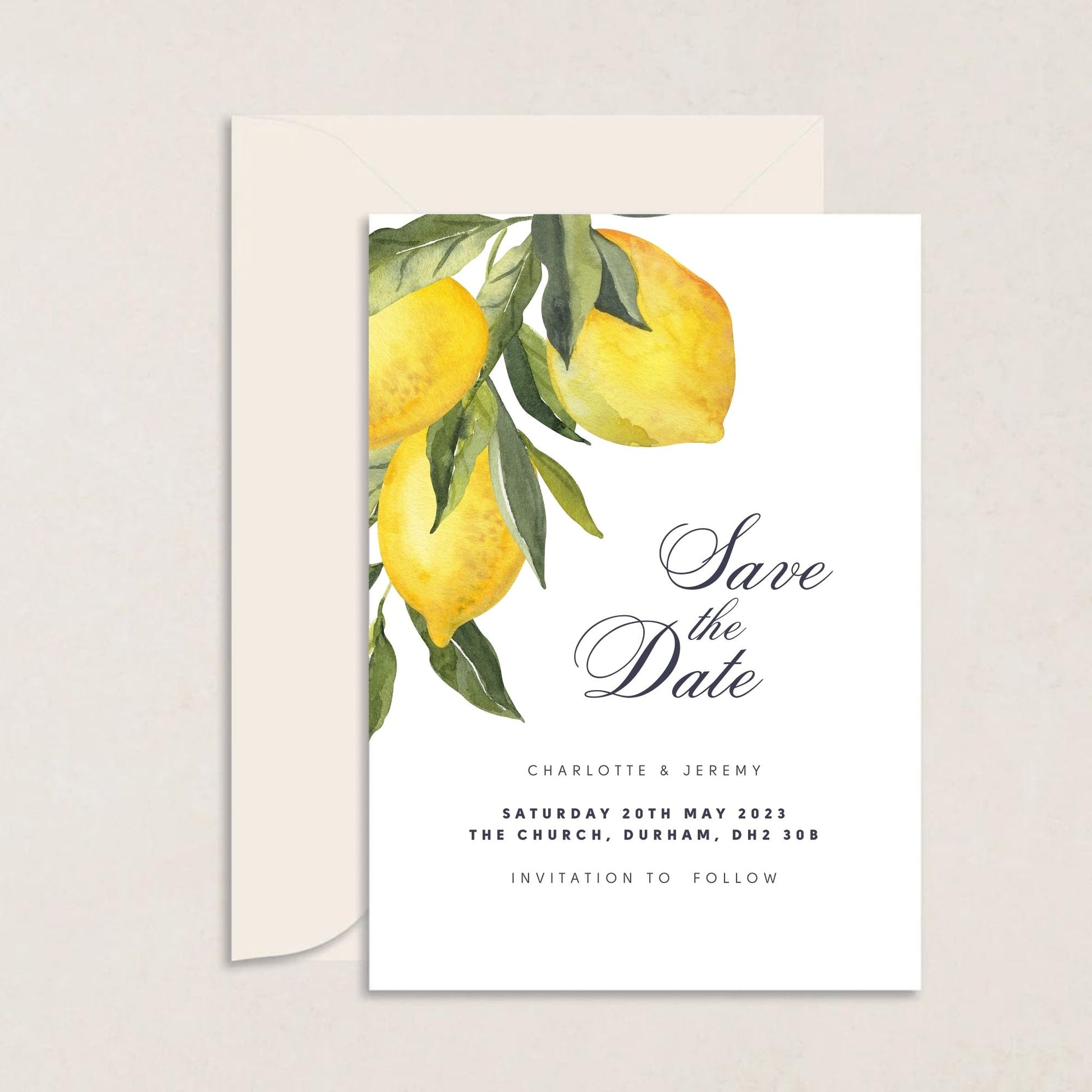 CHARLOTTE Wedding Save the Date - Wedding Invitations available at The Ivy Collection | Luxury Wedding Stationery