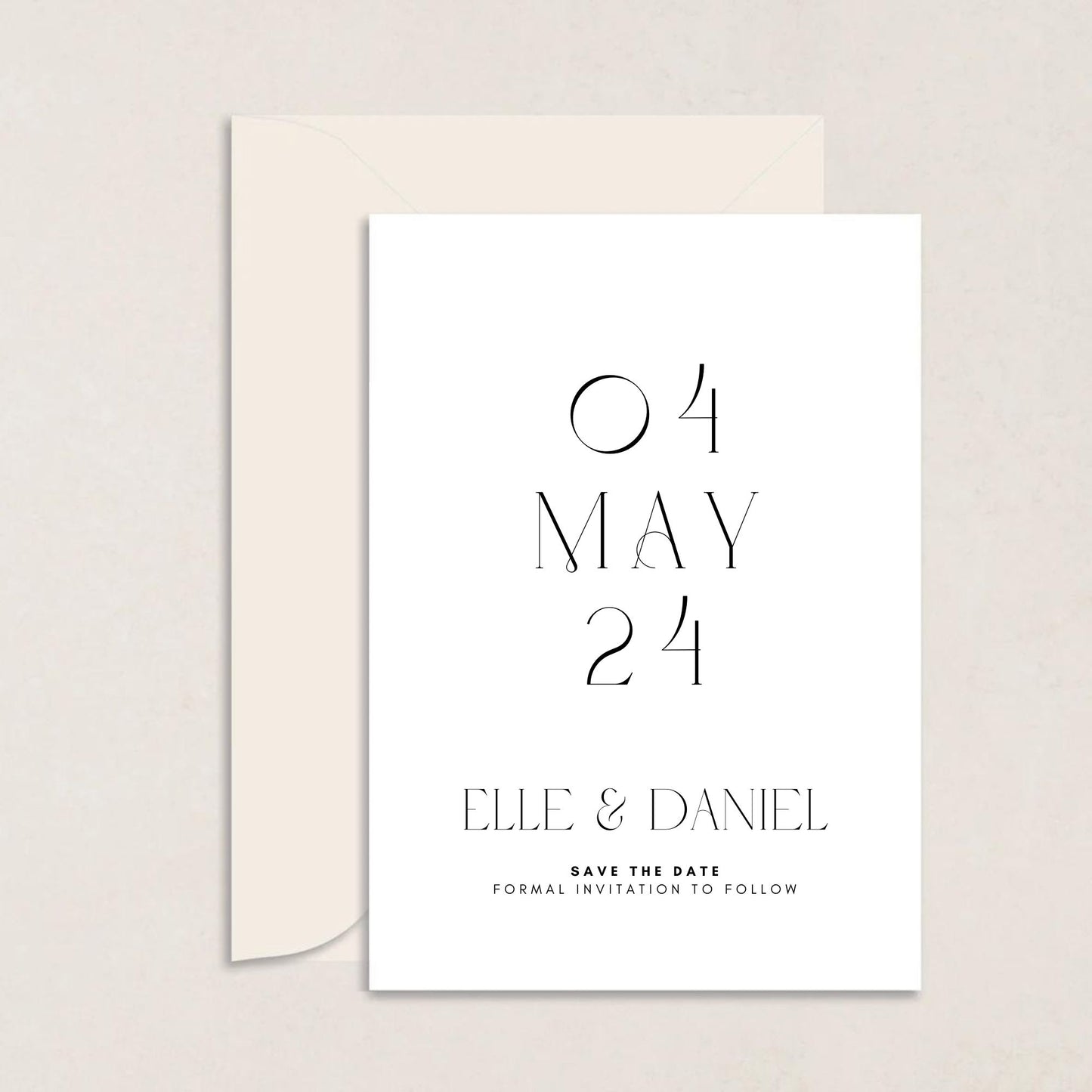 ELLE Wedding Save the Date - Wedding Invitations available at The Ivy Collection | Luxury Wedding Stationery