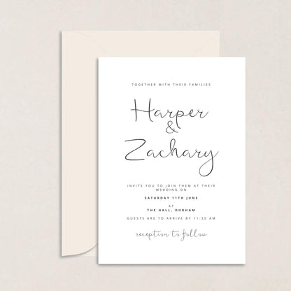Harper Wedding Invitations - Wedding Invitations available at The Ivy Collection | Luxury Wedding Stationery