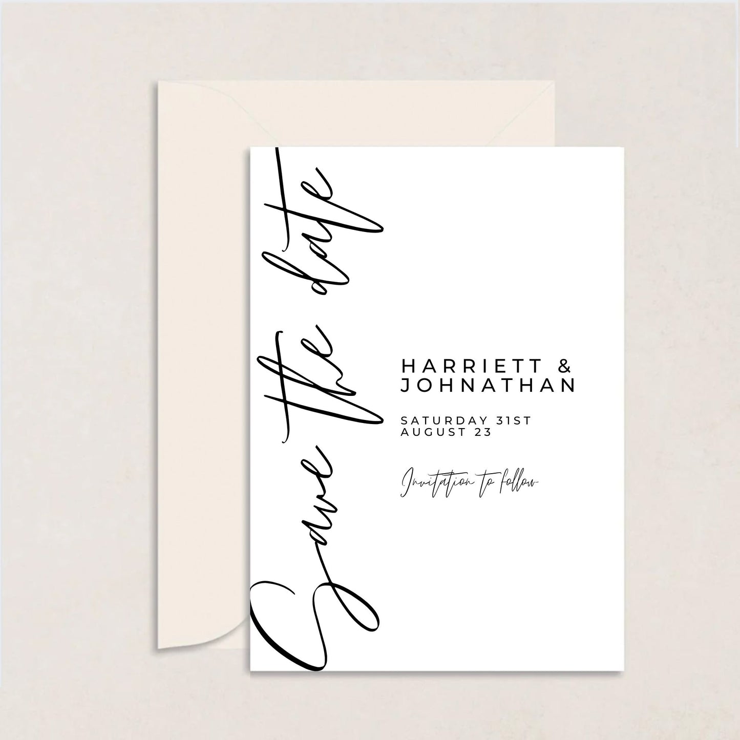 HARRIETT Wedding Save the Date - Wedding Invitations available at The Ivy Collection | Luxury Wedding Stationery