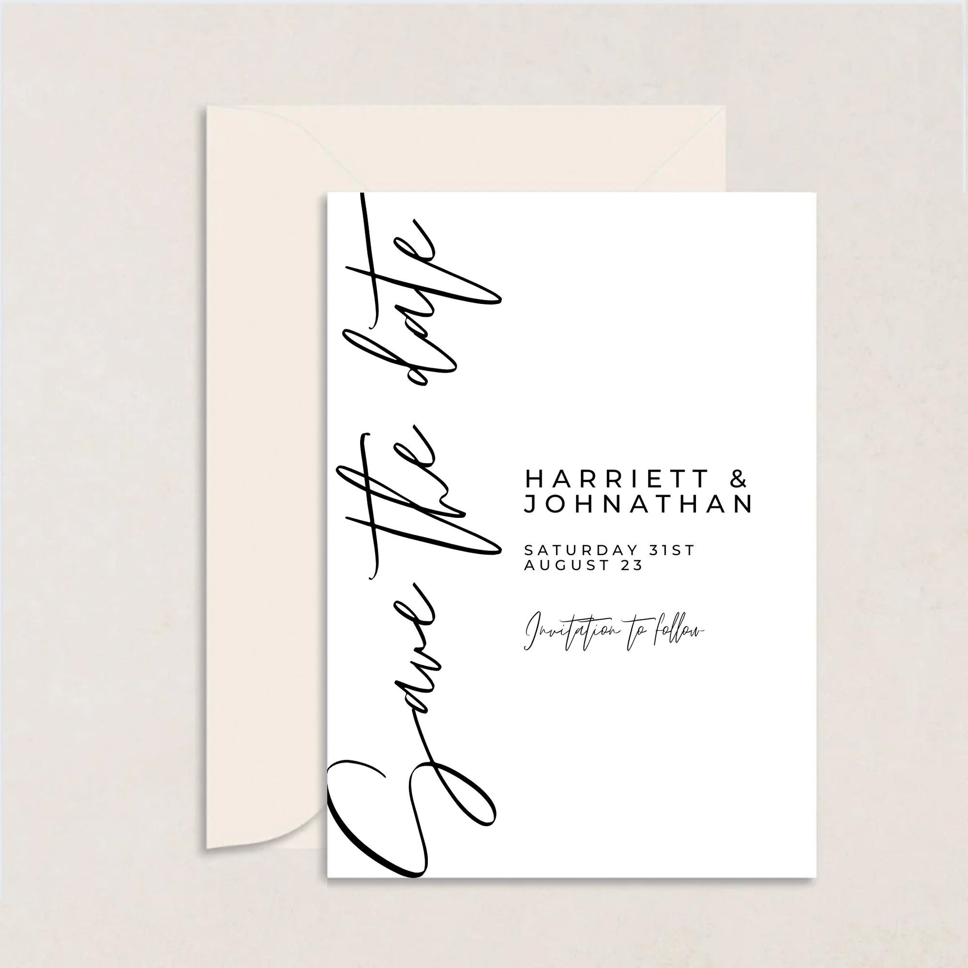 HARRIETT Wedding Save the Date - Wedding Invitations available at The Ivy Collection | Luxury Wedding Stationery