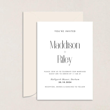 Maddison Wedding Invitations - Wedding Invitations available at The Ivy Collection | Luxury Wedding Stationery