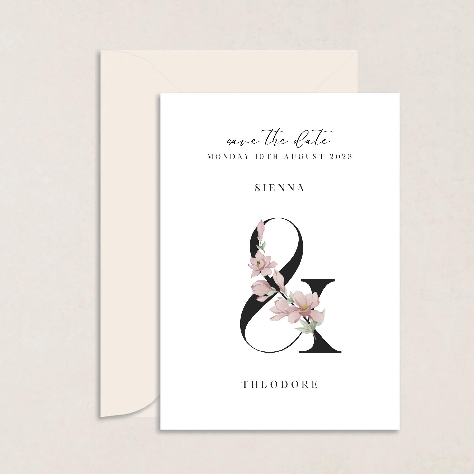 SIENNA Wedding Save the Date - Wedding Invitations available at The Ivy Collection | Luxury Wedding Stationery
