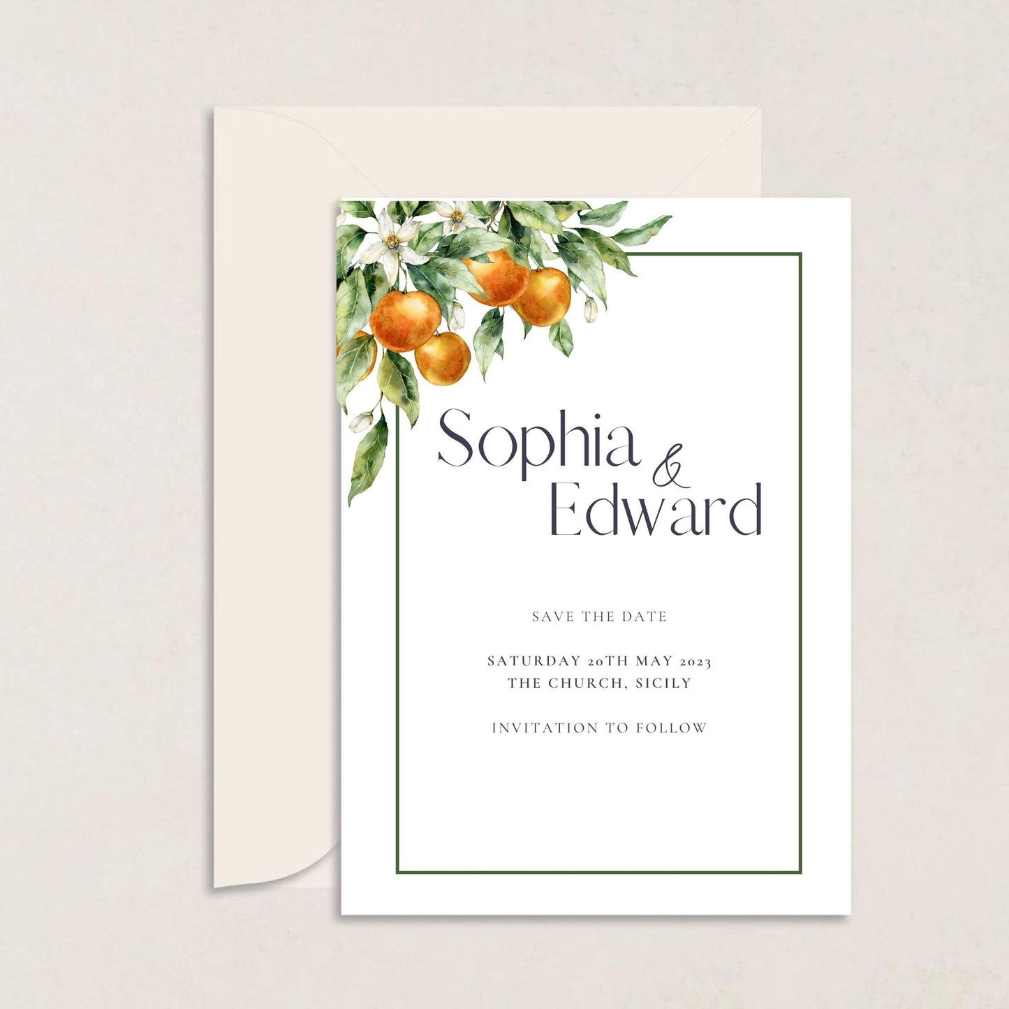 SOPHIA Wedding Save the Date - Wedding Invitations available at The Ivy Collection | Luxury Wedding Stationery
