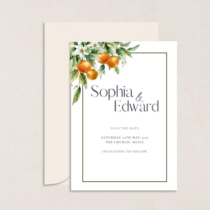 SOPHIA Wedding Save the Date - Wedding Invitations available at The Ivy Collection | Luxury Wedding Stationery