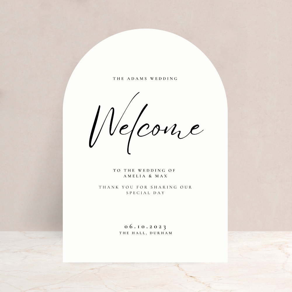 Amelia Wedding Welcome Sign - The Ivy Collection | Luxury Wedding Stationery