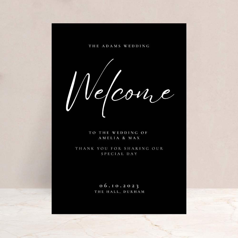 Amelia Wedding Welcome Sign - The Ivy Collection | Luxury Wedding Stationery