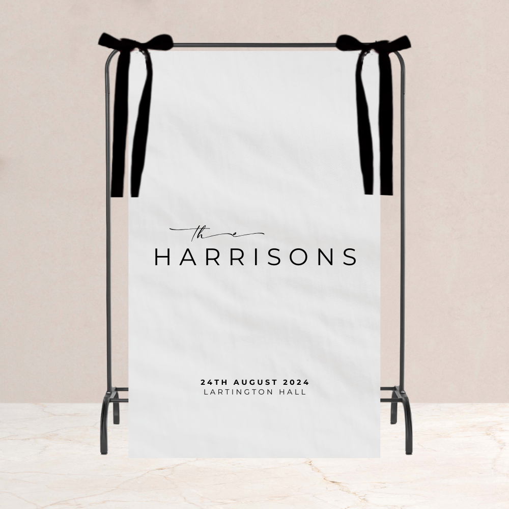 Ruby Wedding Welcome Fabric Sign