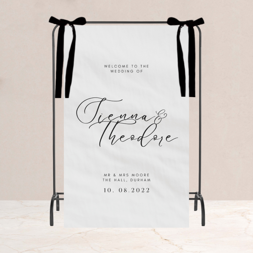 Sienna Wedding Welcome Fabric Sign