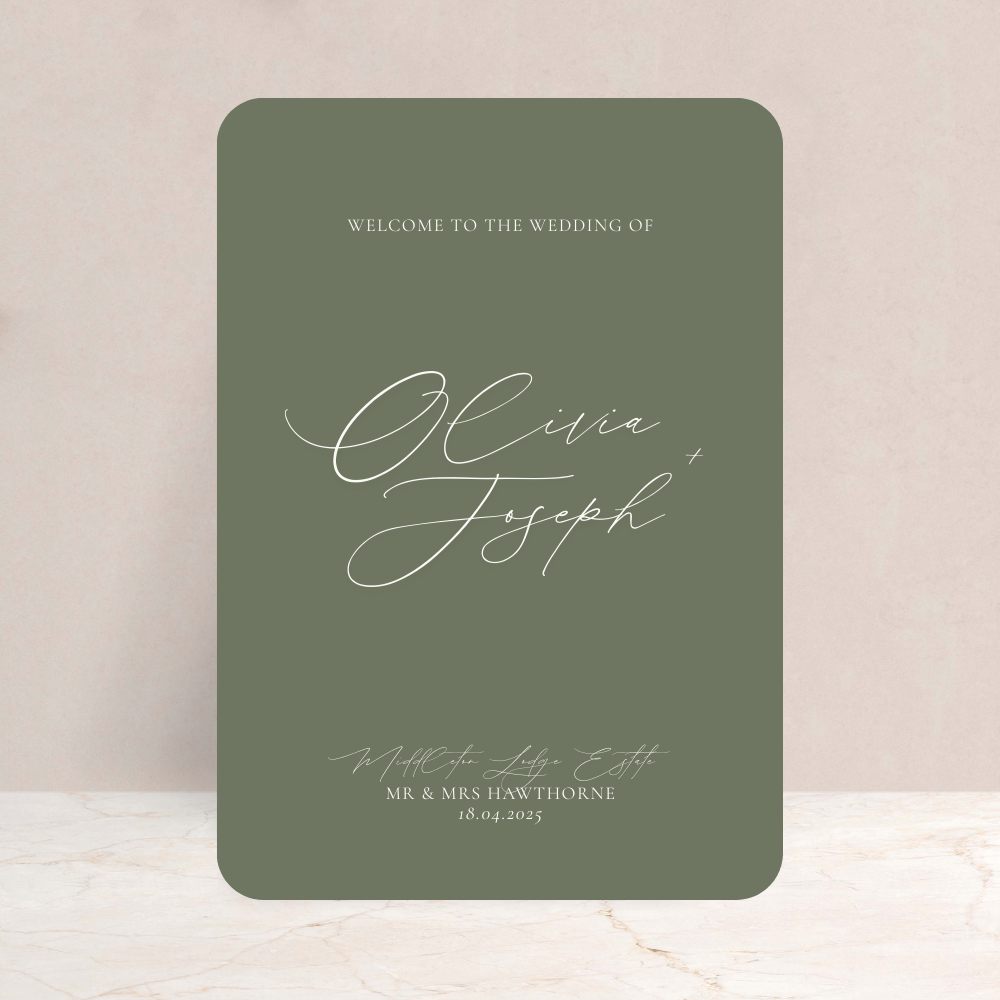 Olivia Wedding Welcome Sign