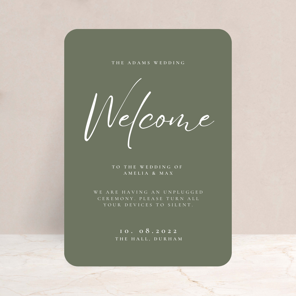 Amelia Wedding Welcome Sign - The Ivy Collection | Luxury Wedding Stationery