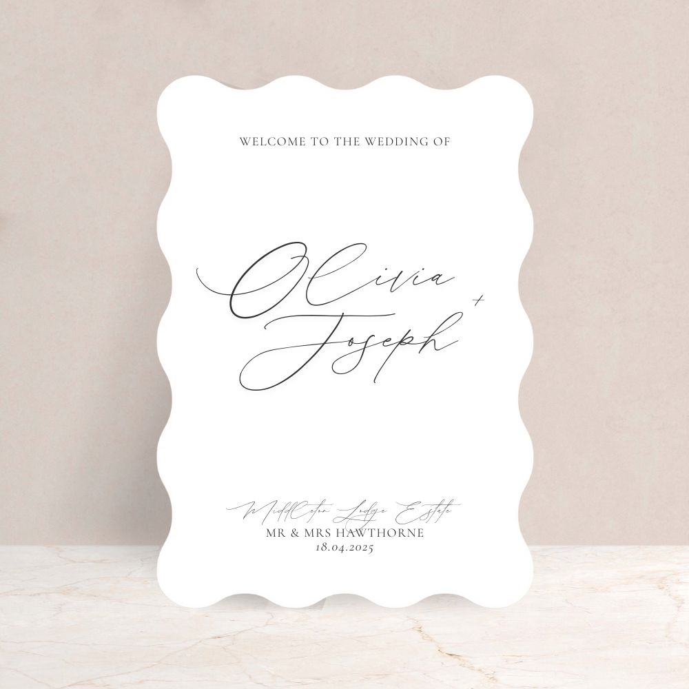 Olivia Wedding Welcome Sign