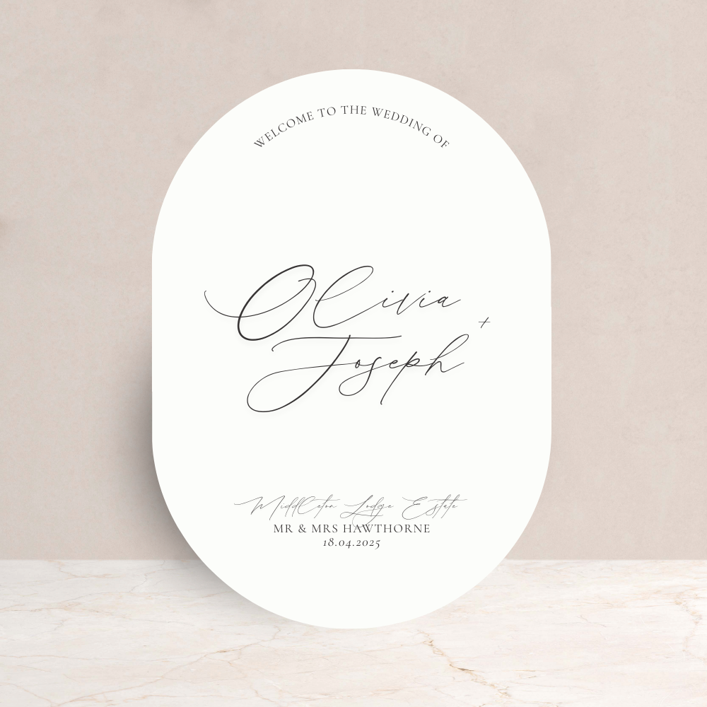 Olivia Wedding Welcome Sign