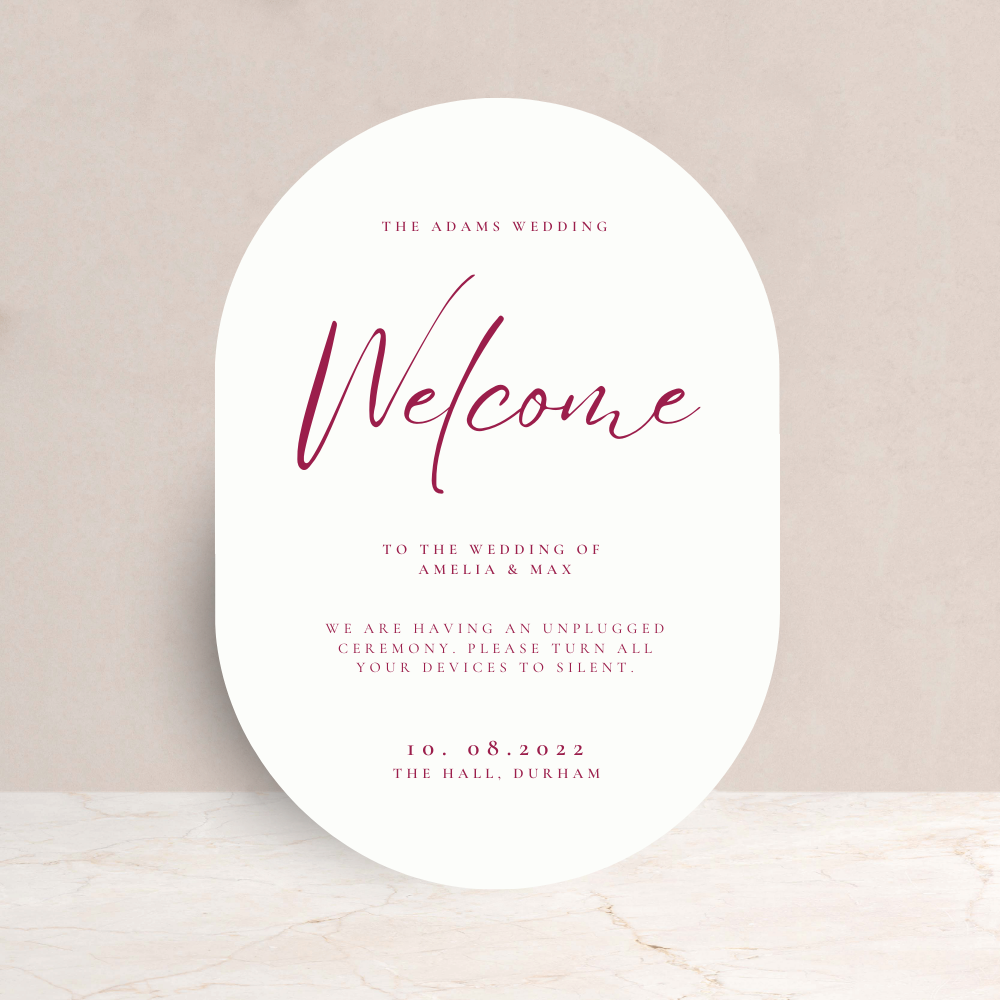 Amelia Wedding Welcome Sign - The Ivy Collection | Luxury Wedding Stationery