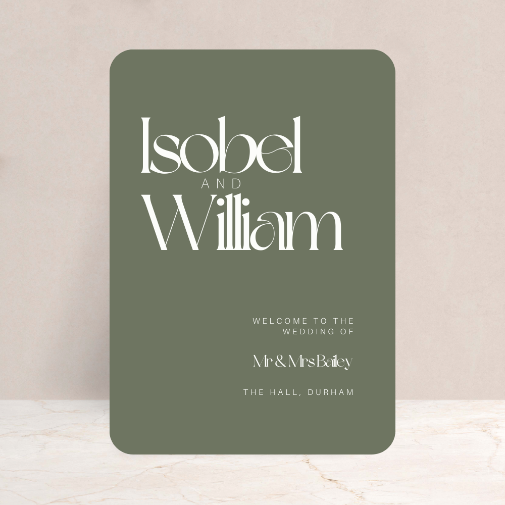 Isobel Wedding Welcome Sign