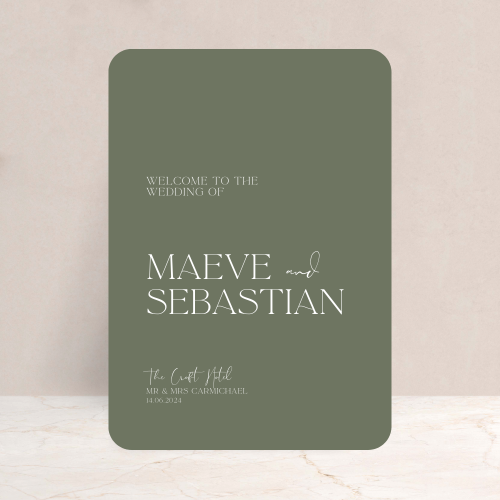 MAEVE Wedding Welcome Sign - The Ivy Collection | Luxury Wedding Stationery