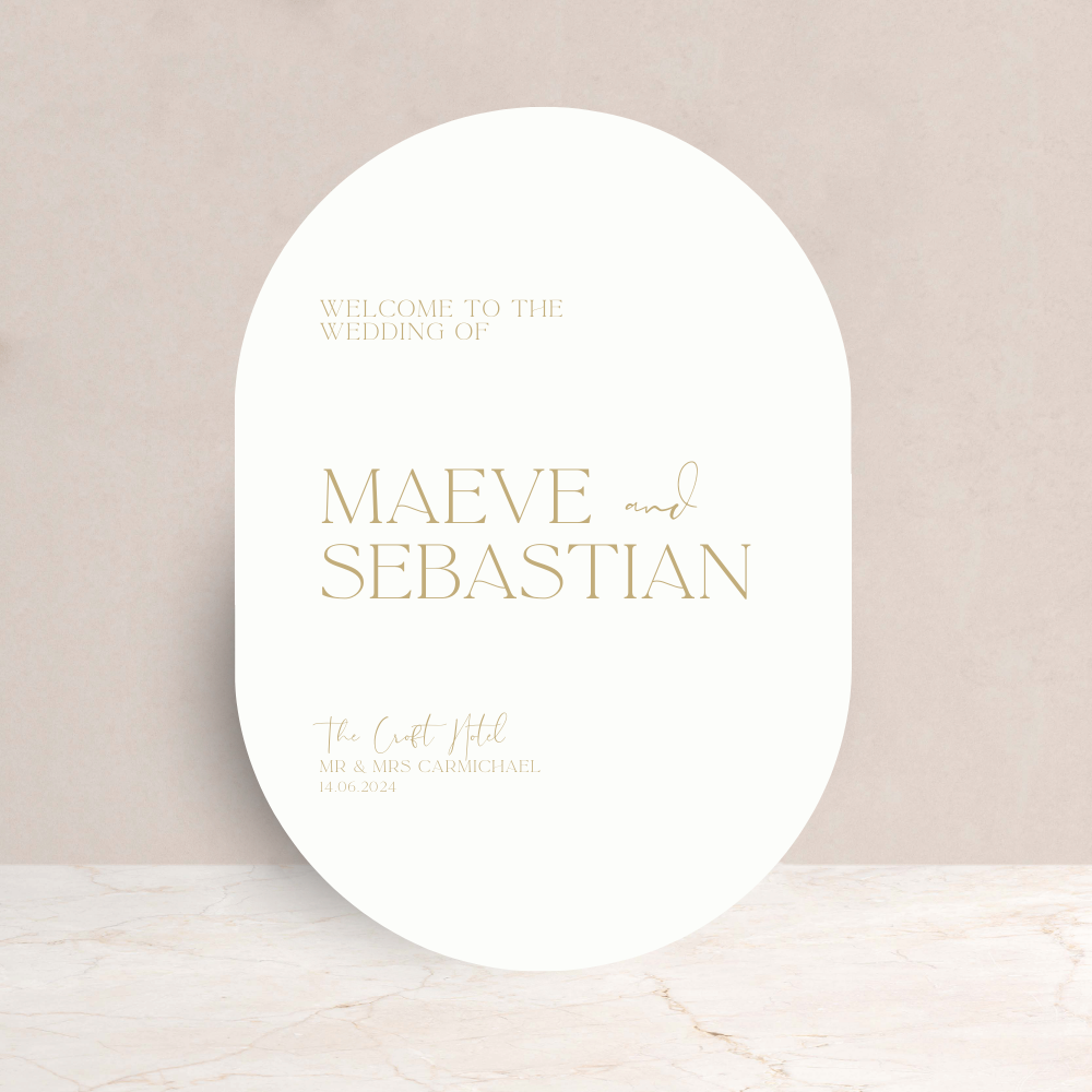 MAEVE Wedding Welcome Sign - The Ivy Collection | Luxury Wedding Stationery