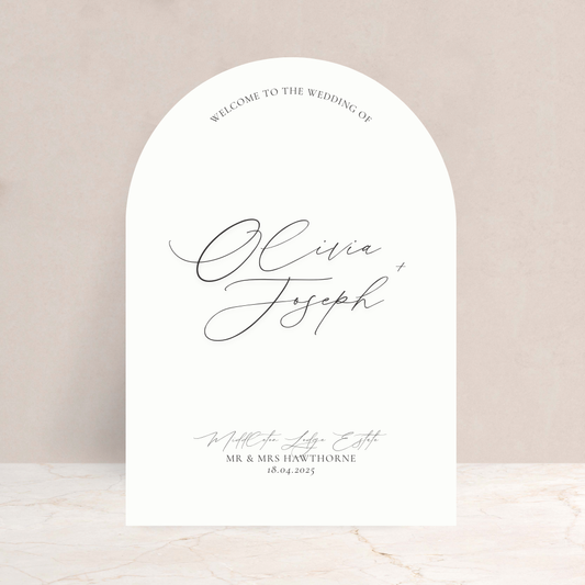 Olivia Wedding Welcome Sign