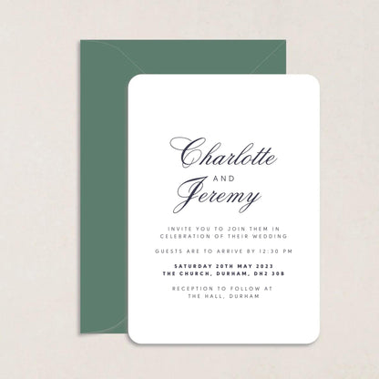 Charlotte Wedding Invitations - Wedding Invitations available at The Ivy Collection | Luxury Wedding Stationery
